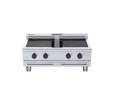 Waldorf 800 Series Inl8400R5 B 900Mm Electric Induction Cooktop Low Back Version Bench - Whisk Hospitality - INL8400R5-B