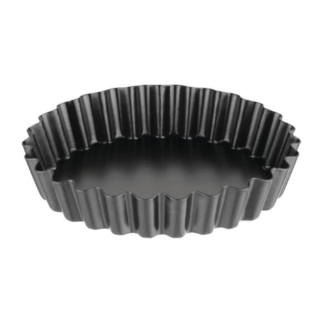 Vogue Non Stick Mini Fluted Quiche Tin - 100mm 4" (Pack 3) CW991 - Whisk Hospitality - CW991