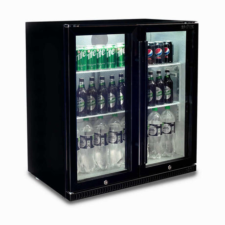 Bromic Back Bar Fridge - 190L - 2 Doors - Hinged - Whisk Hospitality - BB0200GD-NR-1