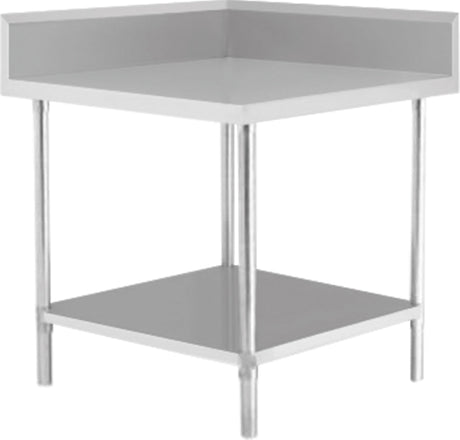 Corner Bench with Splash Wall & Undershelf - COR-0660 - Whisk Hospitality - 632239