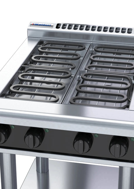 Waldorf Bold Rnlb8400E Ls 600Mm Electric Cooktop Low Back Version Leg Stand - Whisk Hospitality - RNLB8400E-LS