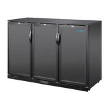 Polar G - Series Back Bar Cooler with Triple Solid Hinged Doors Black - 850mm GE999 - A - Whisk Hospitality - GE999-A