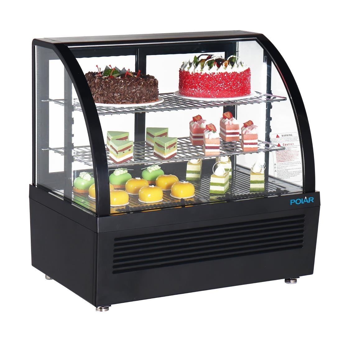 Polar C - Series Countertop Display Fridge Black - 100Ltr CU636 - A - Whisk Hospitality - CU636-A