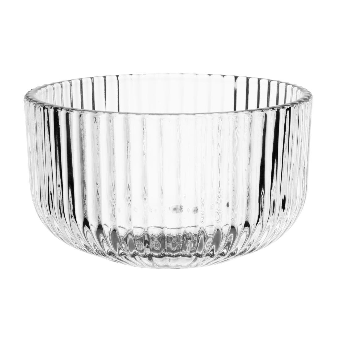 Olympia Round Ridged Glass Snack Bowl - 105x60mm (Box 6) HZ337 - Whisk Hospitality - HZ337