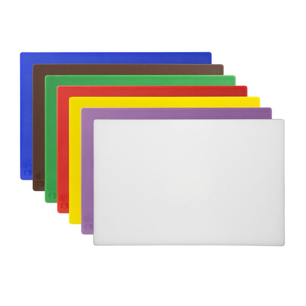 Hygiplas AntiBacterial Low Density Set of 7 Chopping Board Set - 450x300x10mm CH046 - Whisk Hospitality - CH046