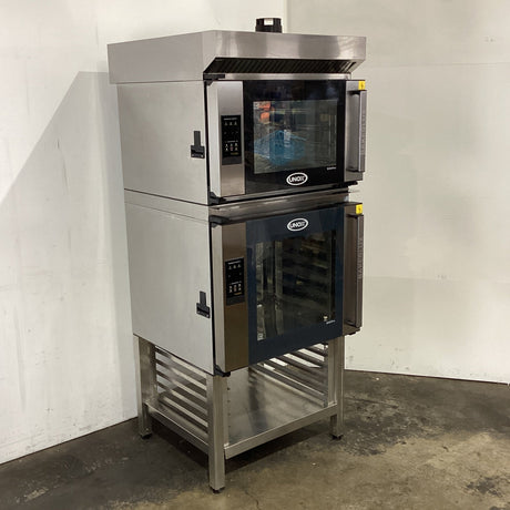 Unox XEFT - 06EU - ETRV Combi Oven + Unox XEFR - 04EUETRV Convection Oven with Unox Bakerlux XEKHT - HCEU Exhaust Hood - Whisk Hospitality - 912874