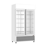 Thermaster Large Two Glass Door Colourbond Upright Drink Fridge - LG - 1200P - Whisk Hospitality - LG-1200P