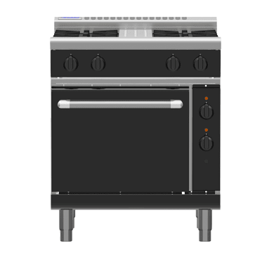 Waldorf Bold Rnlb8513Ge 750Mm Gas Range Electric Static Oven Low Back Version - Whisk Hospitality - RNLB8513GE