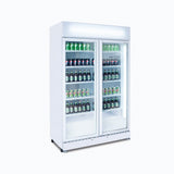 Bromic Upright Display Fridge - 885L - 2 Doors - Flat Glass - White GM0900LWECO - NR - Whisk Hospitality - GM0900LWECO-NR
