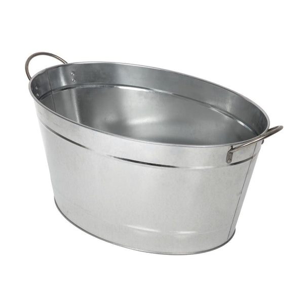 Beverage Tub Galvanised Steel - 490x365x220mm GK919 - Whisk Hospitality - GK919