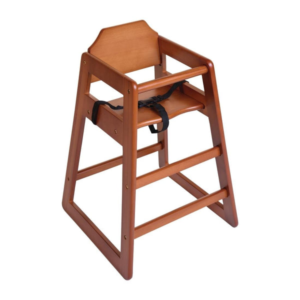 Bolero Wooden Highchair Dark Wood DL901 - Whisk Hospitality - DL901