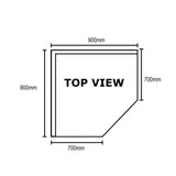 0900 - 7 - WBCB/H - Corner Workbench with 100mm Splashback, 900x900x900mm - Whisk Hospitality - 0900-7-WBCB/H