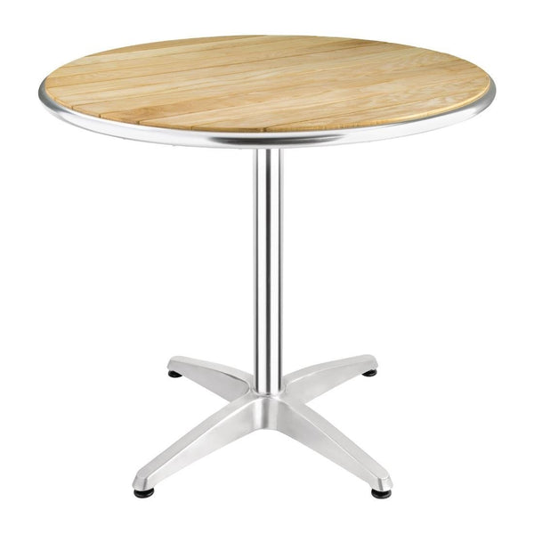 Bolero Round Pedestal Bistro Table Ash & Alu. Top - 800mm U429 - Whisk Hospitality - U429