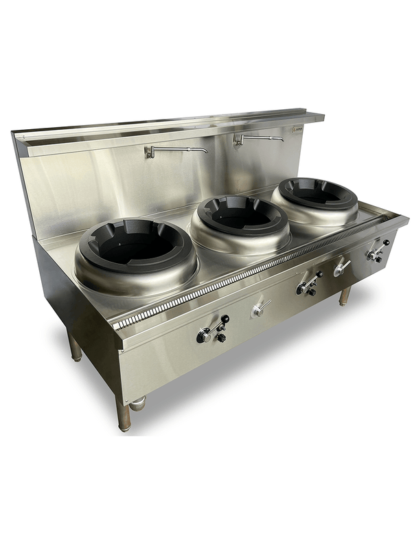 Jasper JASPER Triple Wok Range(chimney burner) LPG - Whisk Hospitality - JA-3CB-L