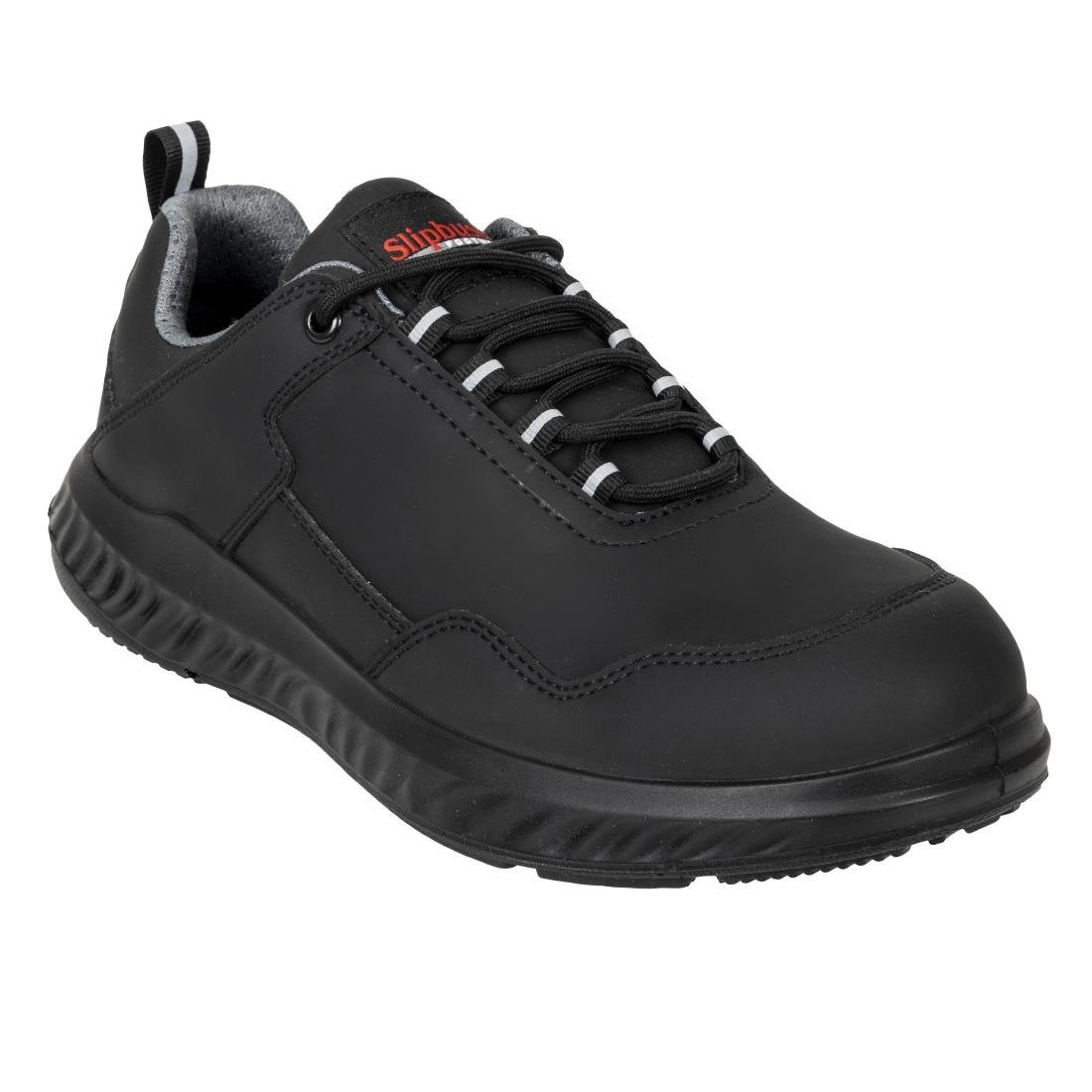 Slipbuster Hawren Safety Trainer Microfibre Black - UK 10.5 EU 45 BA064 - 45 - Whisk Hospitality - BA064-45