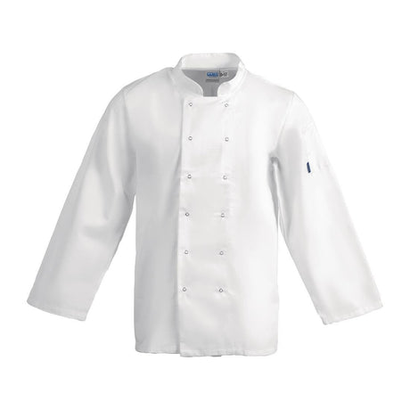 Whites Vegas Chefs Jacket Long Sleeve White Polycotton - Size XS A134 - XS - Whisk Hospitality - A134-XS
