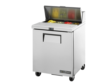 True Refrigeration Prep Table 8x 1/6 Top Pans 1 Solid Swing Door - TSSU - 27 - 08 - HC - Whisk Hospitality - TSSU-27-08-HC