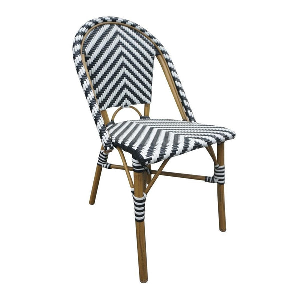 Bolero Parisian Style Wicker Side Chair Black (Box 2) CH111 - Whisk Hospitality - CH111