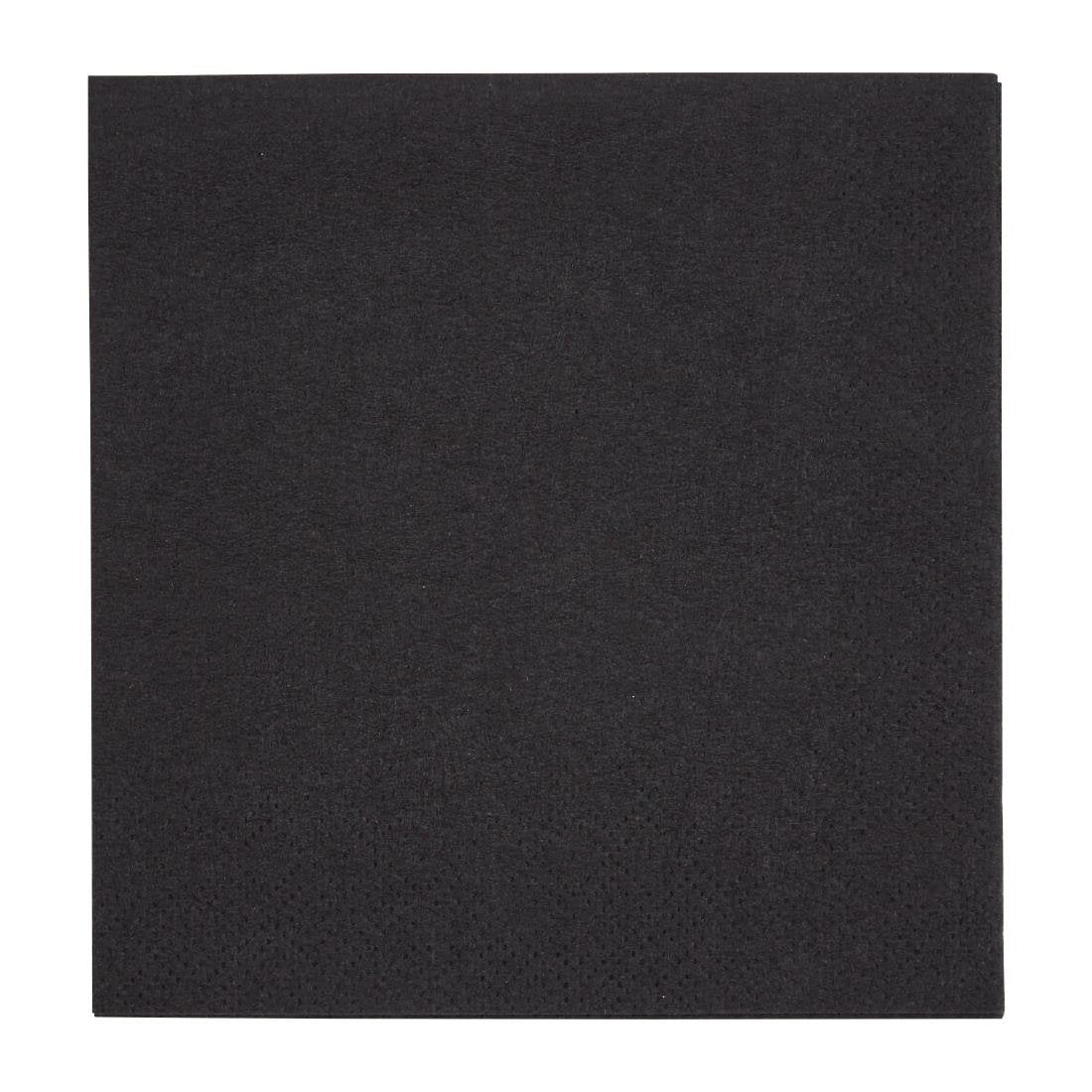 Fiesta Recyclable 24cm 2 ply 4 Fold Black Cocktail Napkin (Pack 4000) FE218 - Whisk Hospitality - FE218