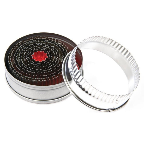 Vogue Round Fluted Cutters - 100mm (11 Piece) E019 - Whisk Hospitality - E019