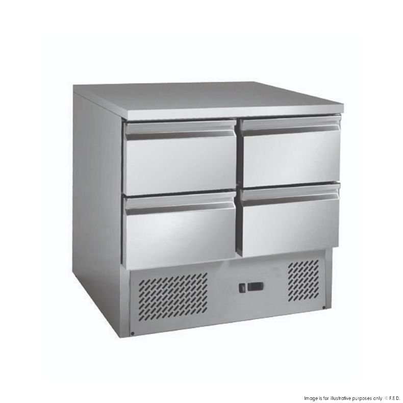 Thermaster GNS900-4D Compact Workbench Fridge - Whisk Hospitality - 3PA-7259-2566039242260030
