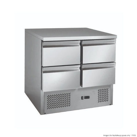 Thermaster GNS900-4D Compact Workbench Fridge - Whisk Hospitality - 3PA-7259-2566039242260030