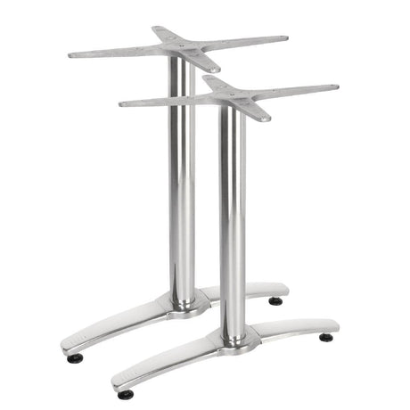Bolero Aluminium Twin Leg Table Base GH985 - Whisk Hospitality - GH985