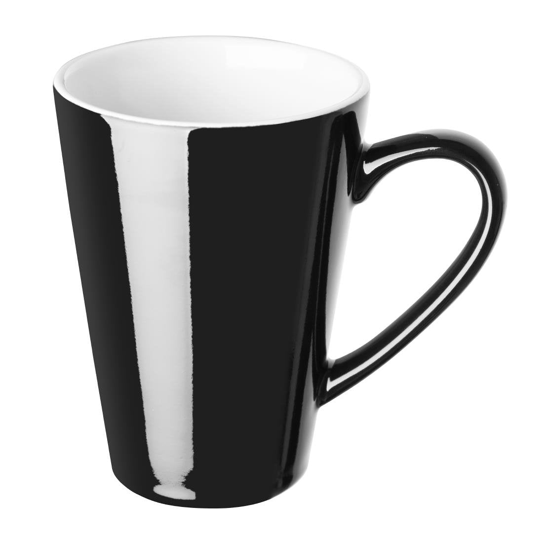 Olympia Cafe Latte Cup Black - 340ml (Box 12) CU957 - Whisk Hospitality - CU957