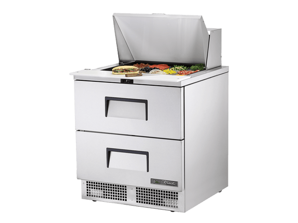 True Refrigeration Prep Table 12x 1/6 Top Pans 2 Drawers - TFP - 32 - 12M - D - 2 - HC - Whisk Hospitality - TFP-32-12M-D-2-HC