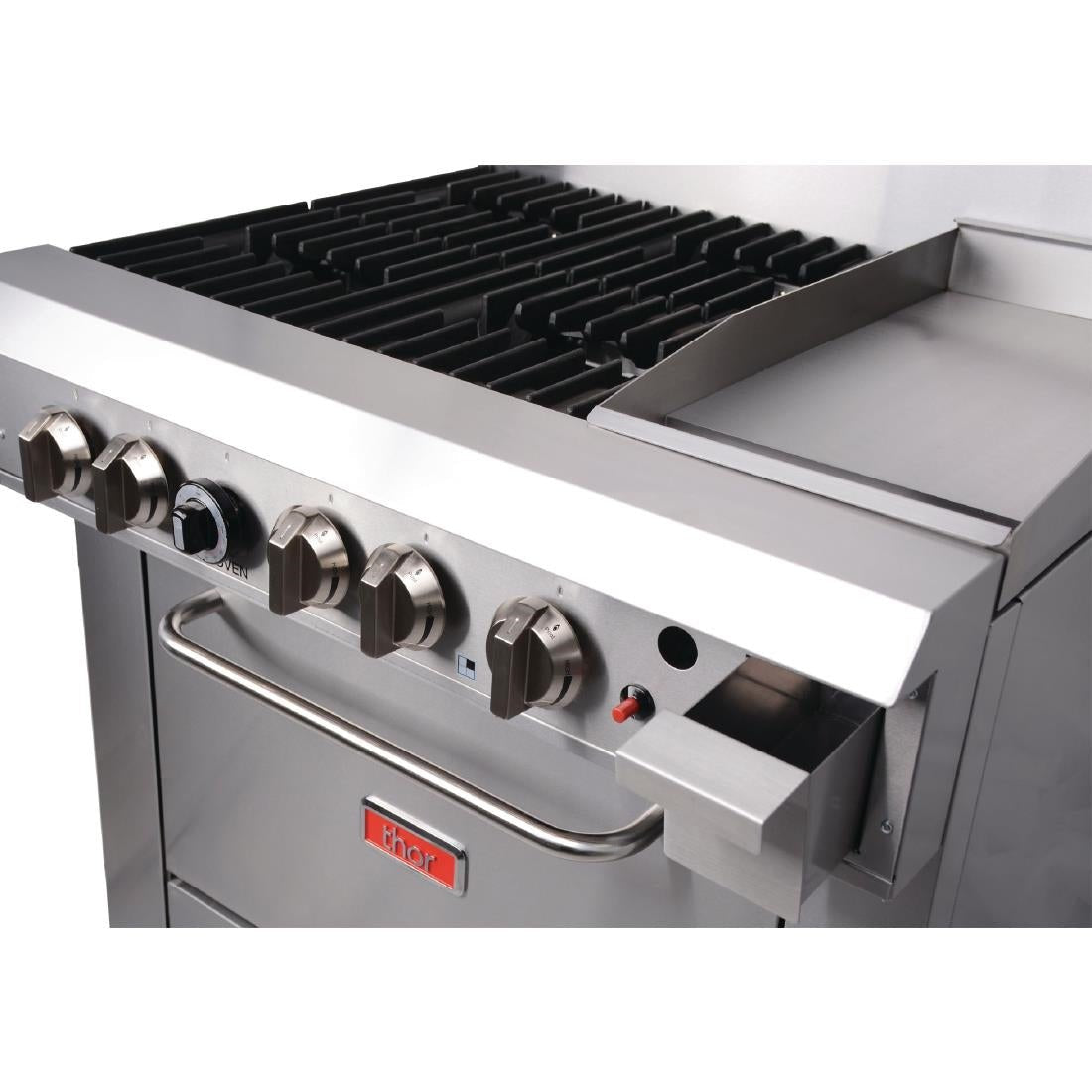 Thor 4 Burner Oven with 12" Griddle with flame failure - LPG TR - 4F - G12F LPG GH102 - P - Whisk Hospitality - GH102-P