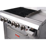 Thor 4 Burner Oven with 12" Griddle with flame failure - LPG TR - 4F - G12F LPG GH102 - P - Whisk Hospitality - GH102-P
