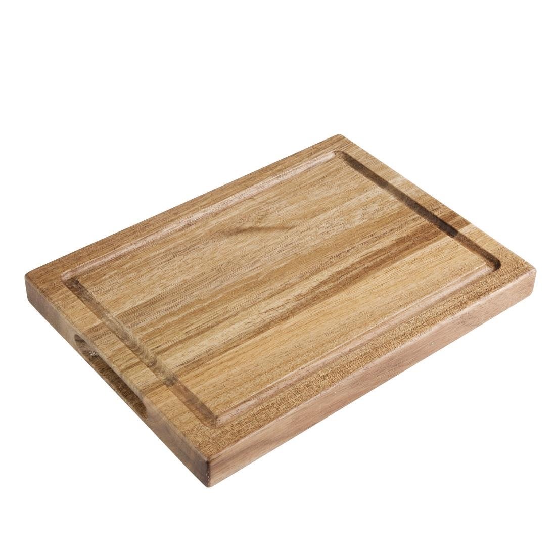 Steak Board Acacia Small - 260x190mm 10.2x7.5" DP138 - Whisk Hospitality - DP138