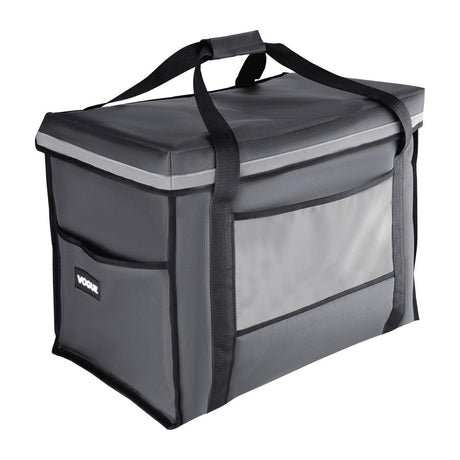 Vogue Insulated Folding Delivery Bag Grey - 540x360x430mm 21x14x17" FR226 - Whisk Hospitality - FR226