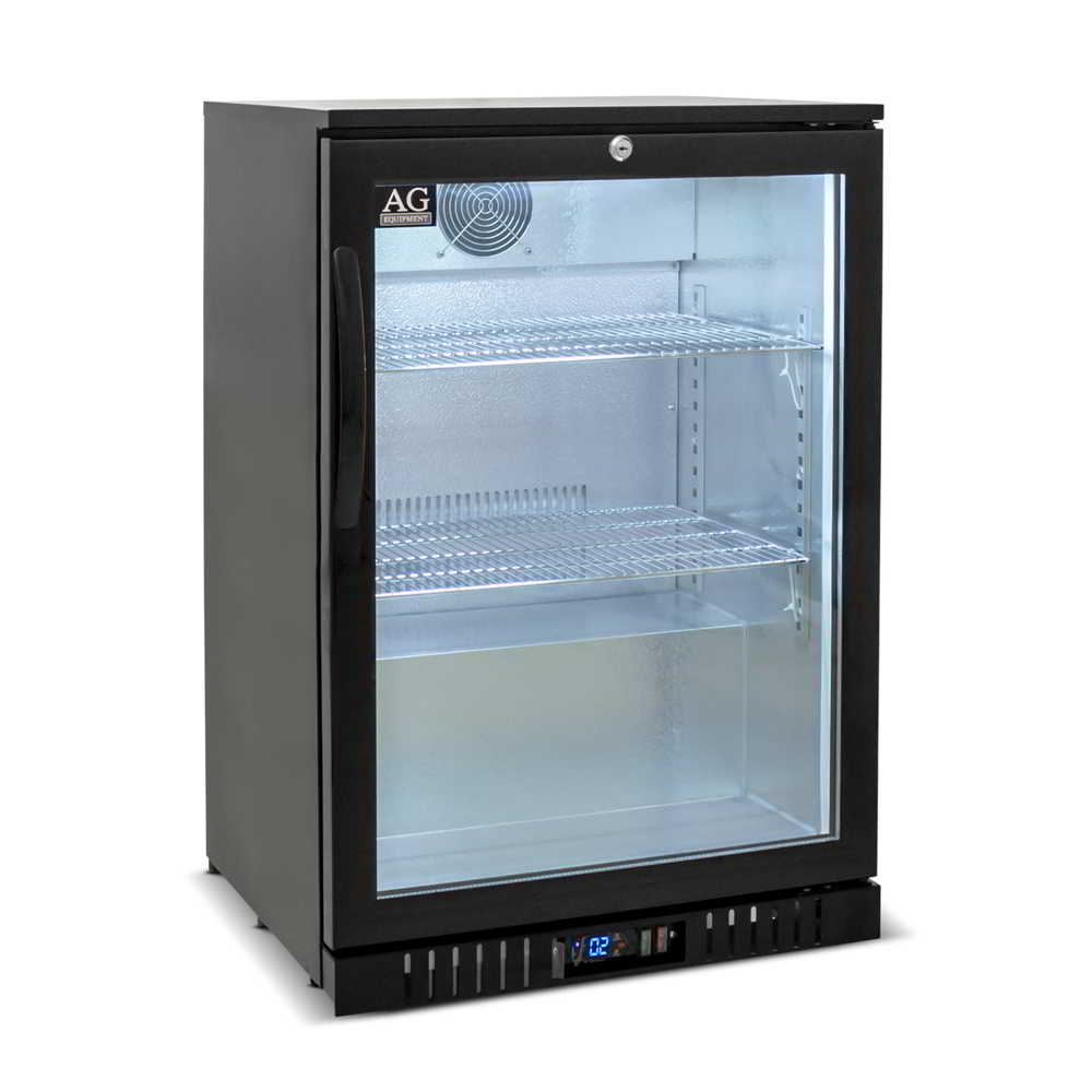 AG Single Door Bar Fridge - Black Body & Doors BEER1 - Whisk Hospitality - BEER1