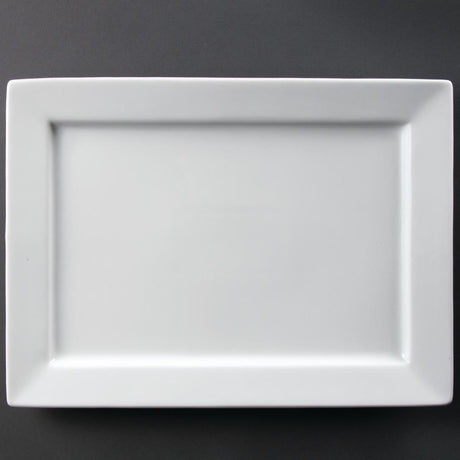 Olympia Wide Rim Rectangular Platter 400x295mm 15 3/4 x 11 1/2" (Single) C362 - Whisk Hospitality - C362