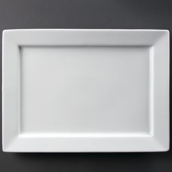 Olympia Wide Rim Rectangular Platter 400x295mm 15 3/4 x 11 1/2" (Single) C362 - Whisk Hospitality - C362