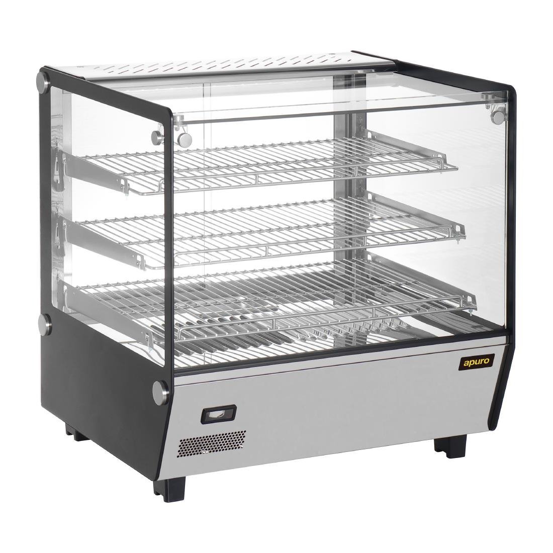 Apuro Square Countertop Heated Food Display - 120Ltr HW923 - A - Whisk Hospitality - HW923-A
