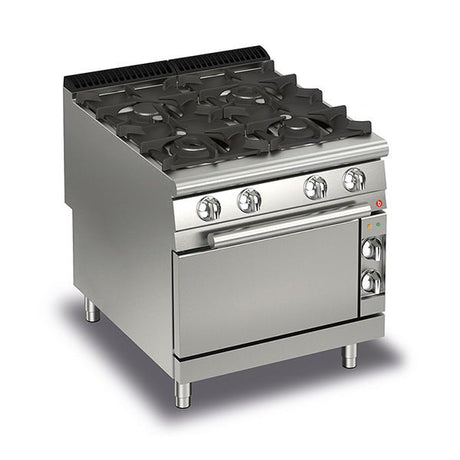BARON 4 Burner Gas Cook Top With Gas Oven Q90PCF/G8005 - Whisk Hospitality - Q90PCF/G8005