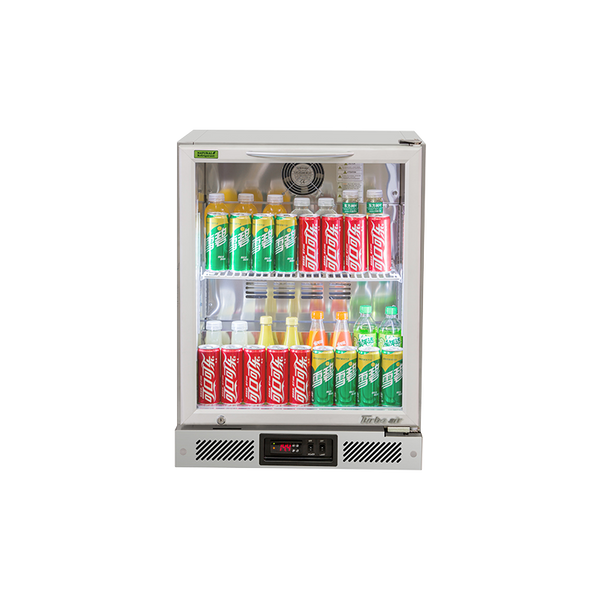 Turbo Air 1 Glass Door Back Bar Fridge Stainless Steel 600mm TB6-8H-SWSSS-N - Whisk Hospitality - TB6-8H-SWSSS-N