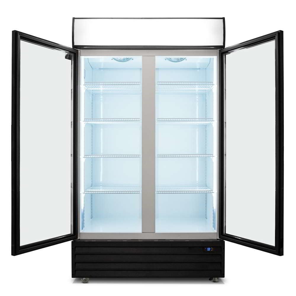 AG 1000L Double Door Upright Display Fridge - Glass Door CU1000TNG - Whisk Hospitality - CU1000TNG