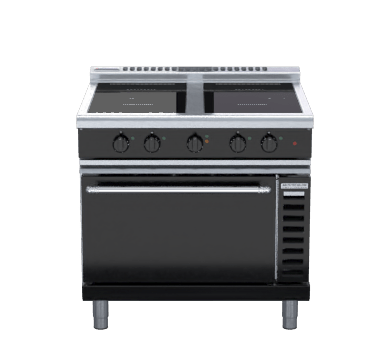Waldorf Bold Inlb8410Ecr5 900Mm Induction Range Convection Oven Low Back Version - Whisk Hospitality - INLB8410ECR5