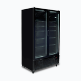 Bromic Upright Display Fridge - 1126L - 2 Door - Flat Glass - Black - Whisk Hospitality - GM1100B-NR