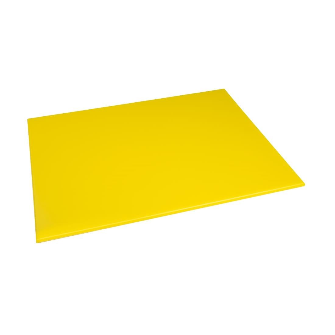 Hygiplas High Density Chopping Board Yellow - 600x450x12mm J021 - Whisk Hospitality - J021