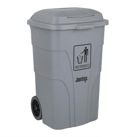 Jantex Waste Bin with Foot Pedal Lid Grey - 120Ltr HC923 - Whisk Hospitality - HC923