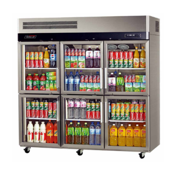 Turbo Air 6 Half Glass Door Upright Display Fridge 1868L KR65-6G-N - Whisk Hospitality - KR65-6G-N
