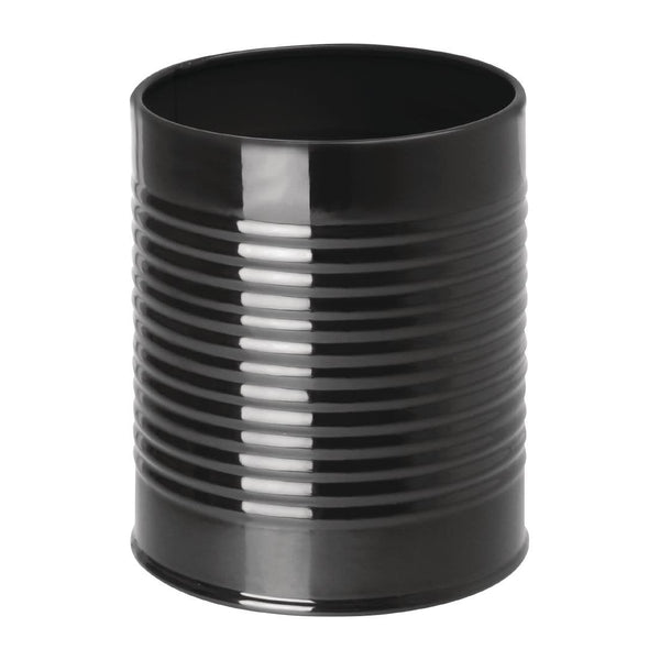 Olympia Tin Can Table Tidy Black - 110(H)x90(W)mm CP498 - Whisk Hospitality - CP498