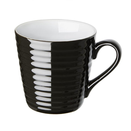 Olympia Cafe Mug Black Ripple - 340ml (Box 6) CU959 - Whisk Hospitality - CU959