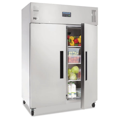 Polar G - Series Gastro Upright Fridge 2 Door St/St - 1200Ltr 42.4cuft Ventilated DL895 - A - Whisk Hospitality - DL895-A