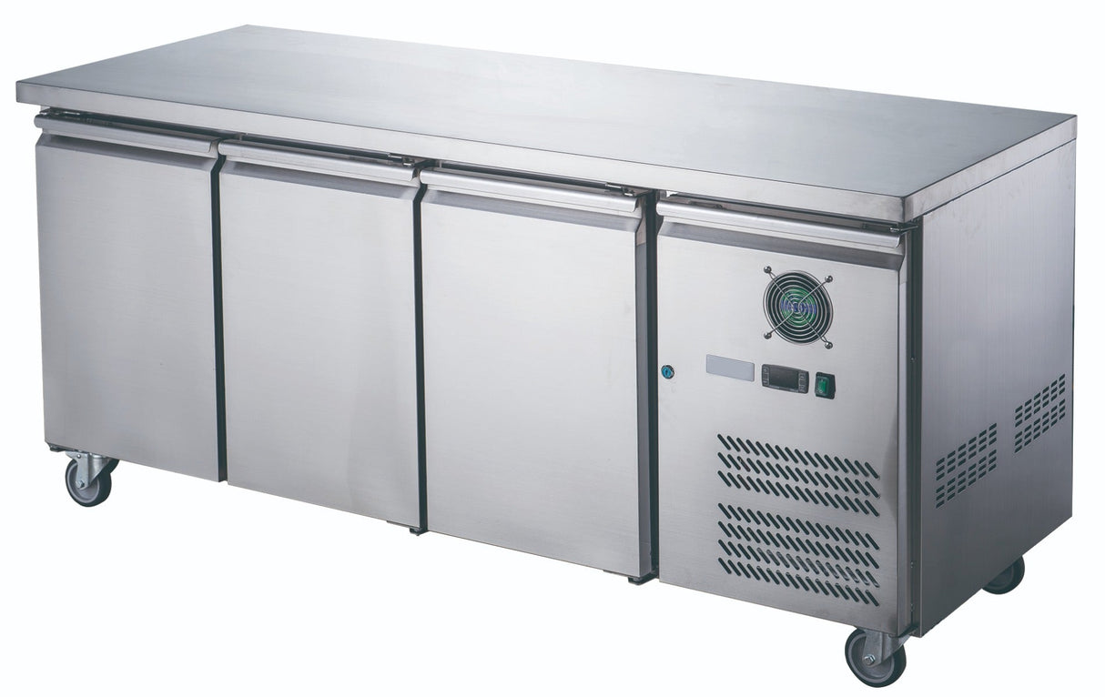 FED - X S/S Three Door Bench Fridge - XUB7C18S3V - Whisk Hospitality - XUB7C18S3V