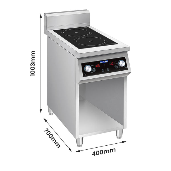 Electmax 700 Series Induction 2-Burner Cooker with Splashback EIC7-400P - Whisk Hospitality - EIC7-400P